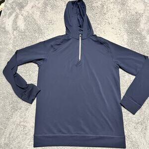 Swannies Shirt Mens Medium Hoodie Quarter Zip Golf Long Sleeve Performance